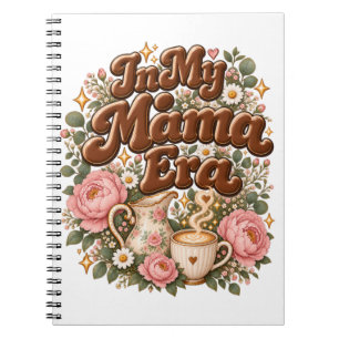 In My Mama Era Retro Wildflowers Aesthetic Notebook