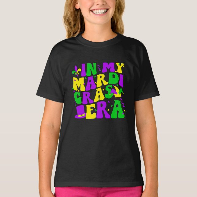 In My Mardi Gras Era Funny Festival Retro Carnival T-Shirt (Front)