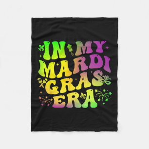 In My Mardi Gras Era Groovy Festival Carnival Para Fleece Blanket