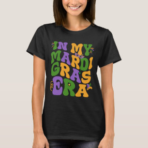 In My Mardi Gras Era Retro Groovy Fleur De Lis Fat T-Shirt
