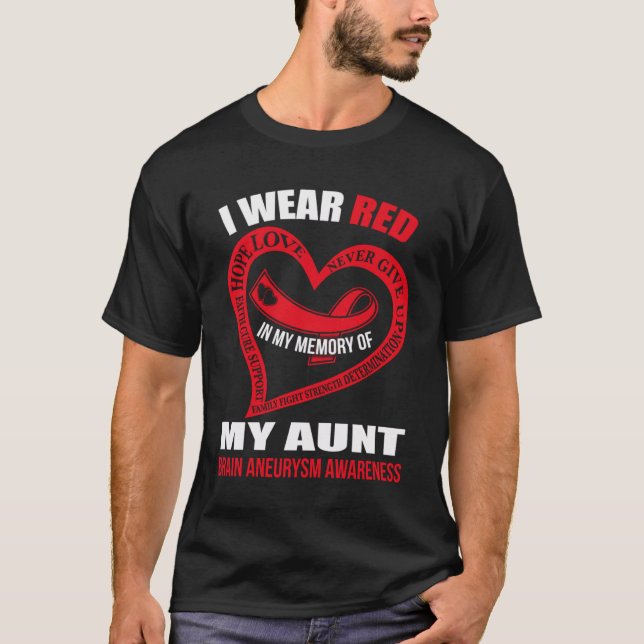 In my memory of my aunt BRAIN ANEURYSM AWARENESS T-Shirt (Front)
