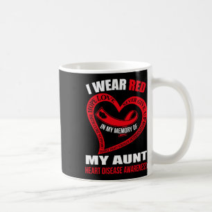 In My Memory Of My Aunt Heart Disease Awareness Coffee Mug