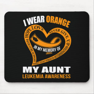 In My Memory Of My Aunt Leukaemia Awareness Mouse Mat