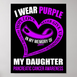 In My Memory Of My Daughter Pancreatic Cancer Awar Poster