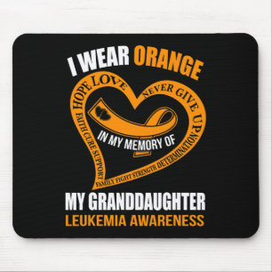 In my memory of my granddaughter LEUKEMIA AWARENES Mouse Mat