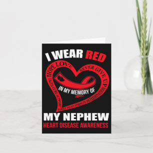 In My Memory Of My Nephew Heart Disease Awareness  Card