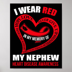In My Memory Of My Nephew Heart Disease Awareness Poster