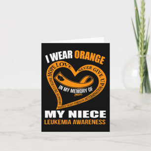 In my memory of my niece LEUKEMIA AWARENESS Card