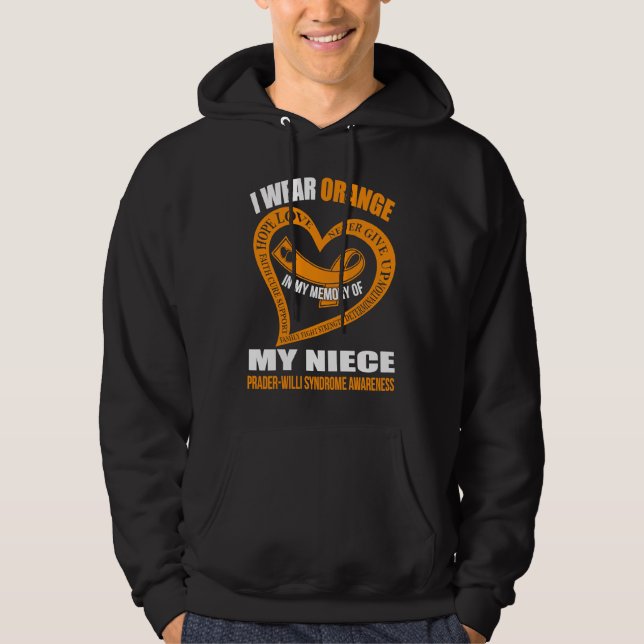 In my memory of my niece PRADER WILLI SYNDROME AWA Hoodie (Front)