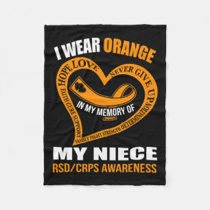 In My Memory Of My Niece Rsdcrps Awareness Fleece Blanket