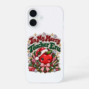 In My Merry Teacher Era Christmas Apple Custom iPhone 16 Case