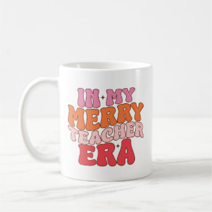 In My Merry Teacher Era - Groovy Teacher Christmas Coffee Mug
