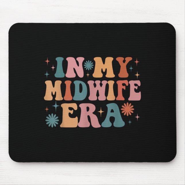In My Midwife Era Funny Women Christmas  Mouse Mat (Front)