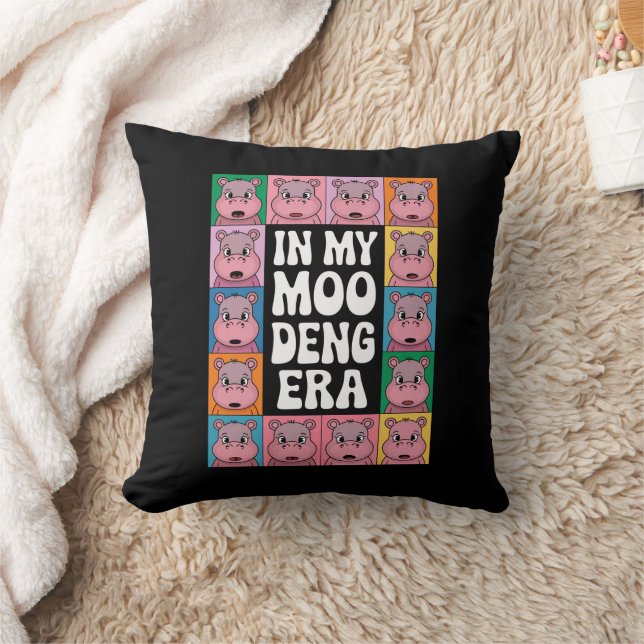 In My Moo Deng Era Moo Deng Hippo Lover Cushion (Blanket)