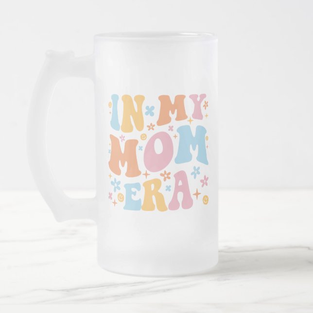 In My Mum Era I Frosted Glass Beer Mug (Left)