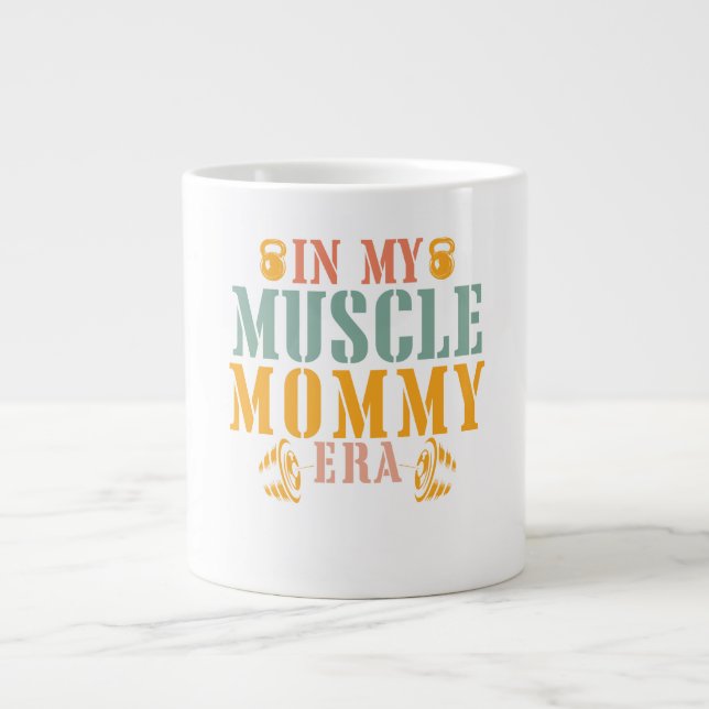 In My Muscle Mommy Era fitness Large Coffee Mug (Front)