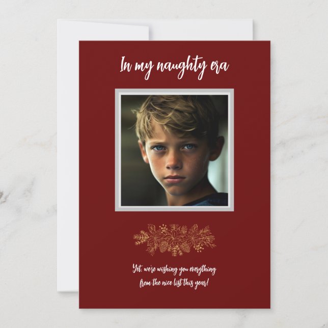 In My Naughty Era Christmas Card (Front)