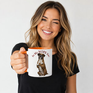 In My Nope Era Funny Boxer Dog Attitude Mug