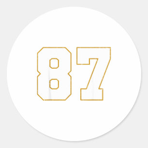 In My Number 87 Era Vintage Retro  Classic Round Sticker
