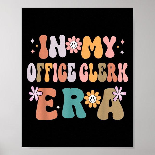 In My Office Clerk Era Funny Women Christmas  Poster (Front)