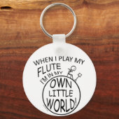 In My Own Little World Flute Key Ring (Front)