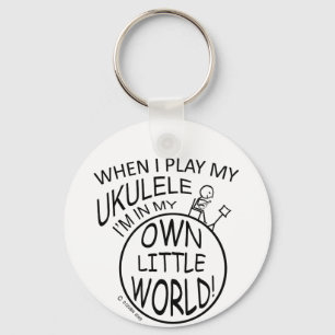 In My Own Little World Ukulele Key Ring