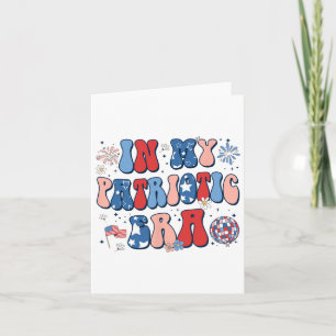 In My Patriotic Era Retro 4th Of July Fourth Girls Card