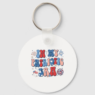 In My Patriotic Era Retro 4th Of July Fourth Girls Key Ring