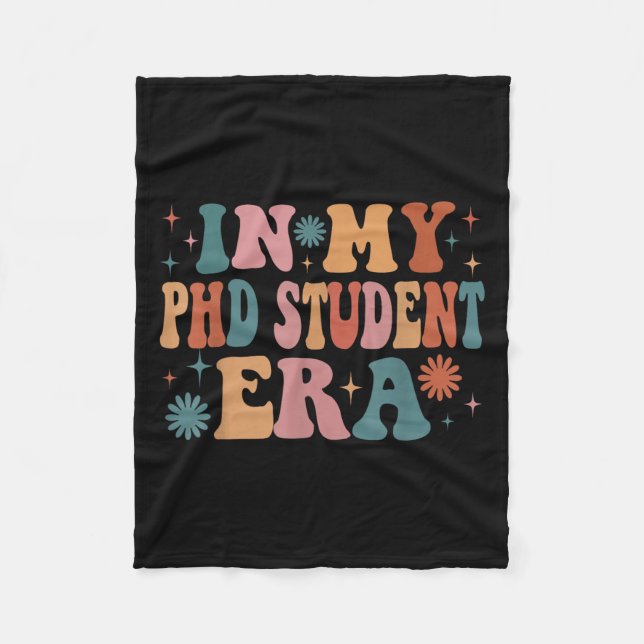 In My Phd Student Era Funny Women Christmas  Fleece Blanket (Front)