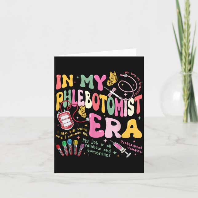 In My Phlebotomy Era Technician Phlebotomist Blood Card (Front)