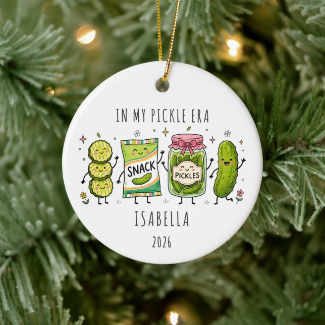 In My Pickle Era Personalised  Ceramic Tree Decoration (Tree)
