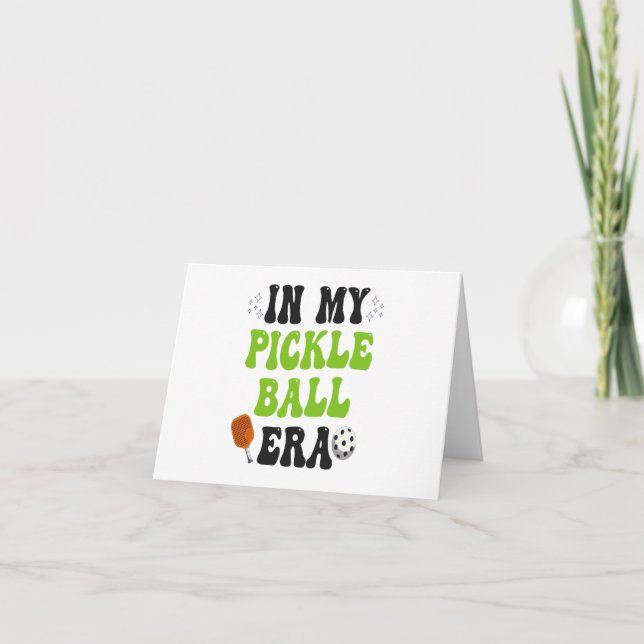 In My PickleBall Era Funny Groovy Sport Gift  Thank You Card (Front)