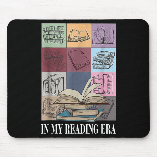 In My Reading Era Bookish Book Lover Mouse Mat (Front)