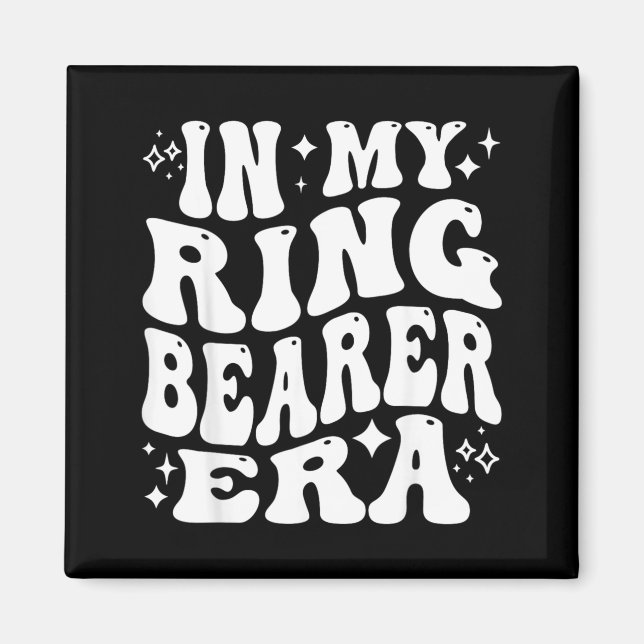 In My Ring Bearer Era Funny Ring Security Wedding Magnet (Front)
