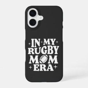 In My Rugby Mom Era White Rugby iPhone 16 Case