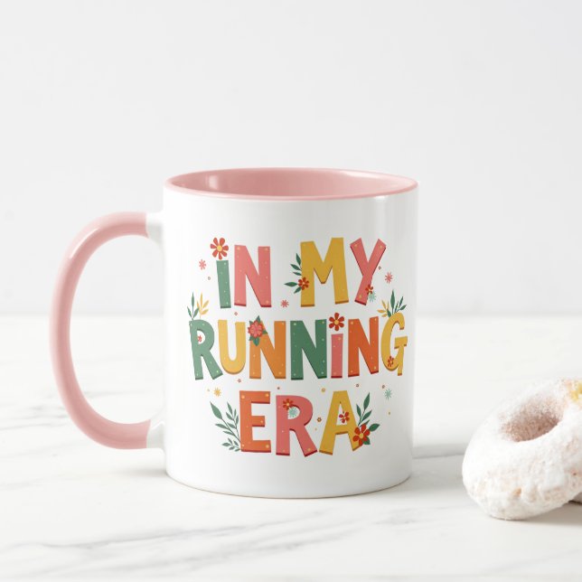 In My Running Era, Funny Running Gift for Runners Mug (With Donut)