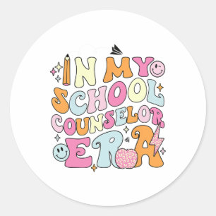 In My School Counsellor Era Back To School Teacher Classic Round Sticker