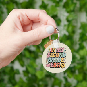 In My Second Grade Era 2nd Grade Teacher Back  Key Ring