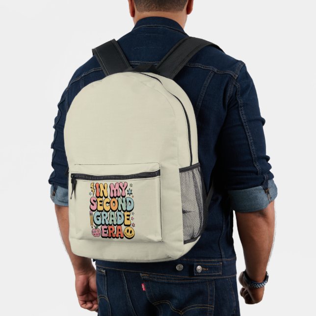 In My Second Grade Era 2nd Grade Teacher Back  Printed Backpack (Insitu (Model))
