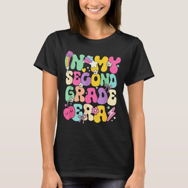 In My Second Grade Era Teachers Women Back To Scho T-Shirt (Front)