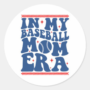 In My Sell Mom Era Groovy Sell Mom Team Mother's D Classic Round Sticker