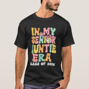In My Senior Aunt Era Groovy Volleyball Senior Aun T-Shirt