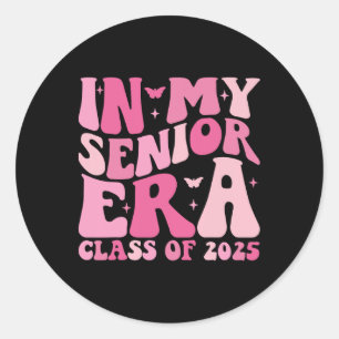 In My Senior Era Cl Of 2025 Retro Senior 2025 Grad Classic Round Sticker