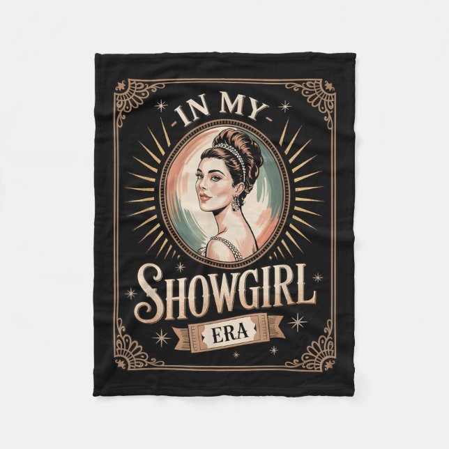 In My Showgirl Era Retro Glamourous Confidence Wom Fleece Blanket (Front)