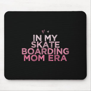 In My Skateboarding Mom Era Funny Retro Heart Wome Mouse Mat
