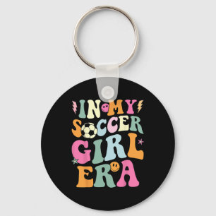 In My Soccer Girl Era Retro Groovy Soccer Girl _2 Key Ring