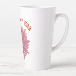 In My Soft Era   Y2K Aesthetic Pink Flower Art Latte Mug