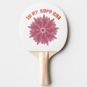 In My Soft Era Y2K Aesthetic Pink Flower Art Ping Pong Paddle