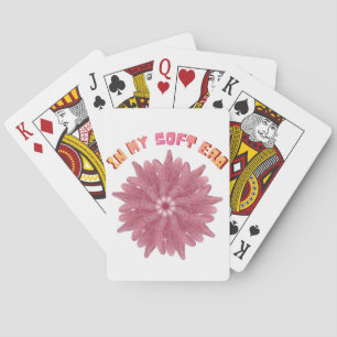 In My Soft Era   Y2K Aesthetic Pink Flower Art Playing Cards