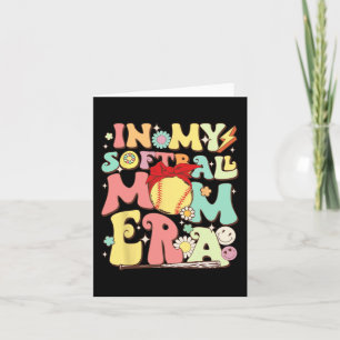 In My Softball Mum Era Funny Baseball Mum Mothers  Card